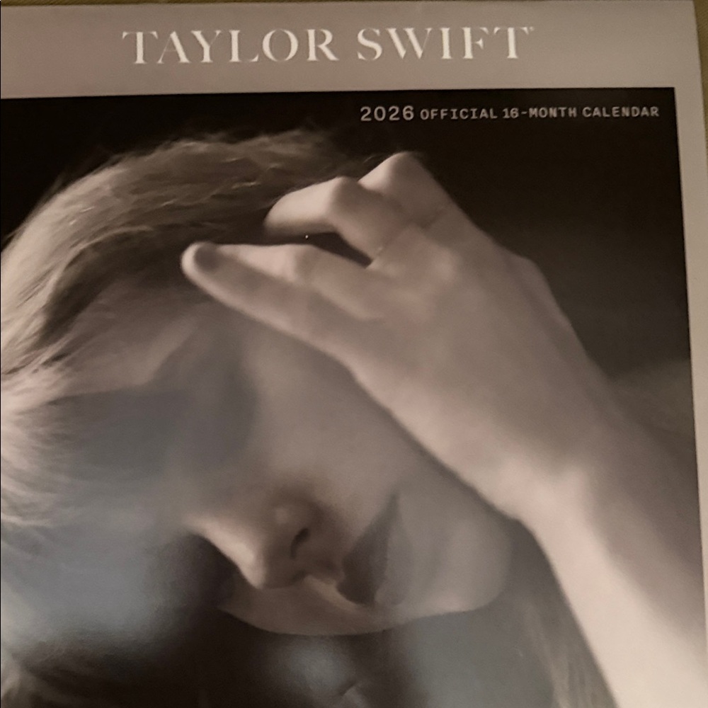 Taylor Swift 2026 Calendar in Black and White